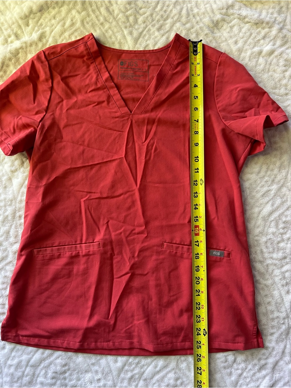 Figs Women’s Catalina Three Pocket Scrub Top | Clay Orange | Size S - Picture 4 of 7